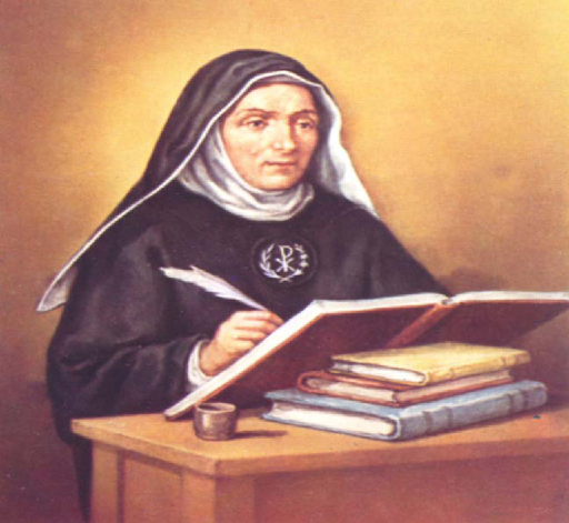 Fig.34 – The mystic Sister Mary Louise of Jesus was a great devotee of Saint Philomena. As requested by her spiritual director, she wrote the “Story of Philomena” who appeared to her in sleep. These are absorbing and dramatic pages full of heroism and spirituality, to which, however, no historical value can be attributed. The narration is, however, important. On the 21st of December, 1833, The Holy Office granted the imprimatur to the “ Revelations” , authorizing the work to be published.